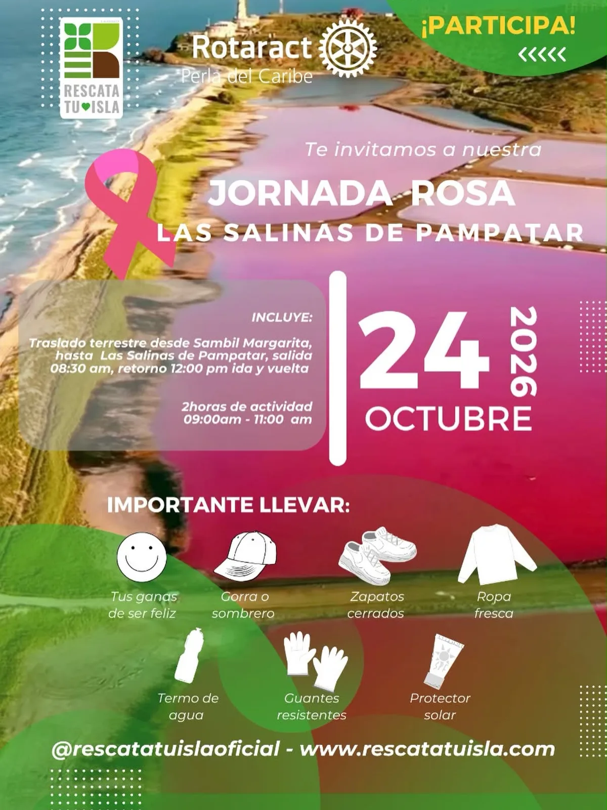 Jornada de Limpieza en Las Salinas de Pampatar: Juntos por una Vida Color de Rosa