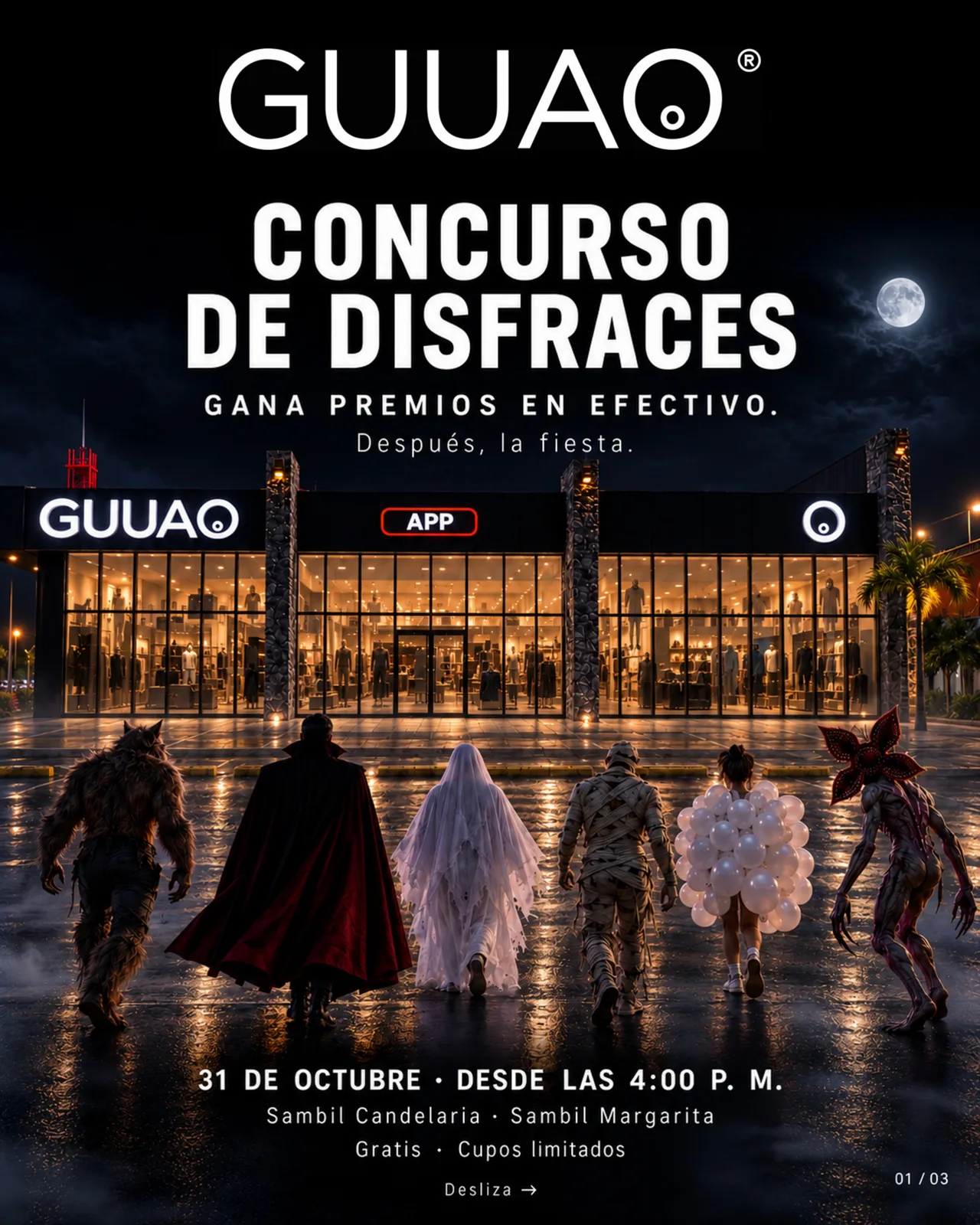 Concurso de Disfraces y Fiesta de Halloween en GUUAO