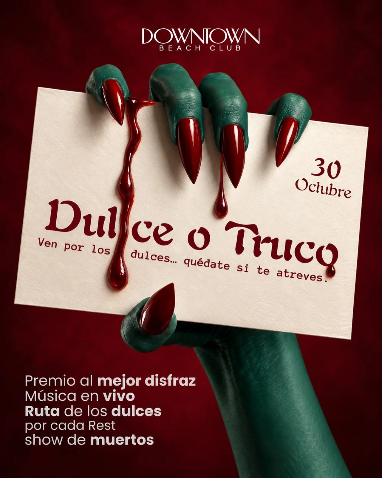 Halloween en Downtown Beach Club: Dulce o Truco en Pampatar